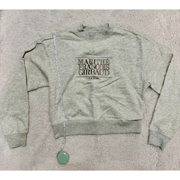 Marithé François Girbaud Sweatshirt Women’s Small Gray NWT Korean Fashion Y2K - Picture 3 of 16